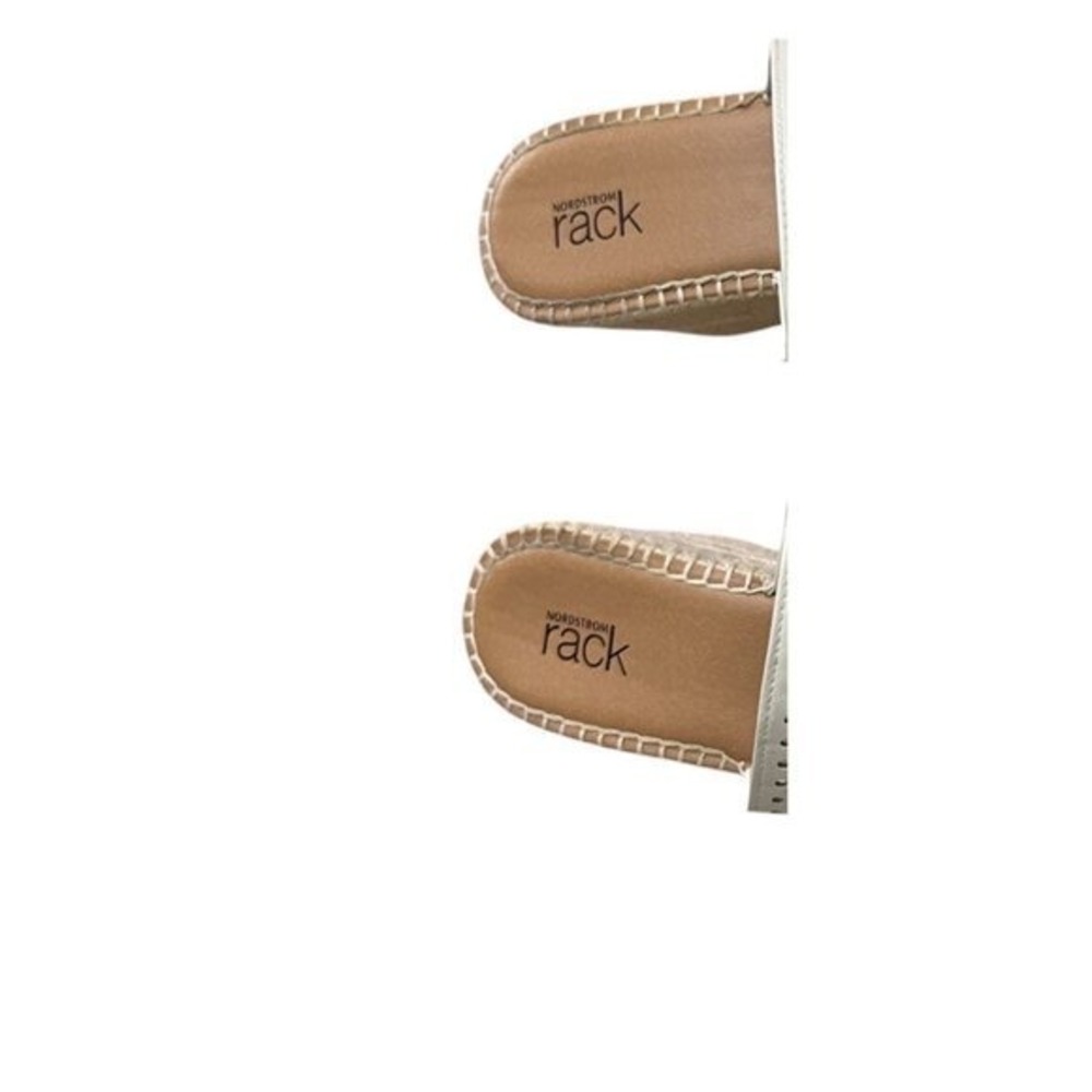 Nordstrom Rack Footwear Perforated Espadrille Wedge Slide Sandals Size 9 - Picture 2 of 9